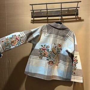 Johnny Was plad wool jacket